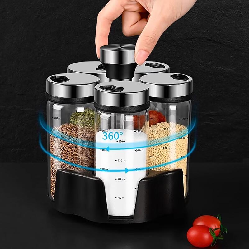 Ally Rotating Spice Rack and Condiment Set