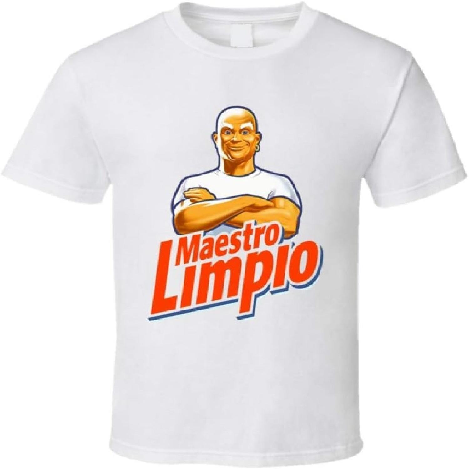 

Mr Maestro Limpio Clean Retro Funny Costume T Shirt XXXXXL білий