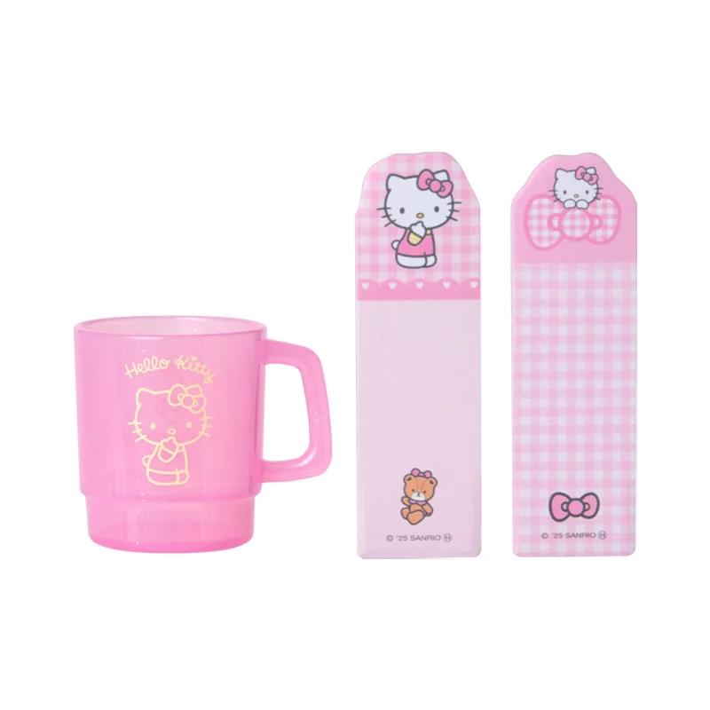 Sanrio Hello Kitty Haftnotizen in einem Becheretui ( Rosa ) Japan NEU Sanrio Charaktere