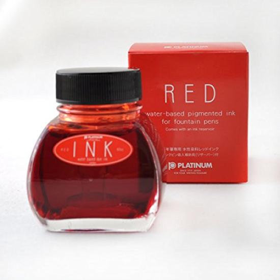

Чернила для перьевой ручки PLATINUM, 60 мл, красные, PLA-INK-1200-2
