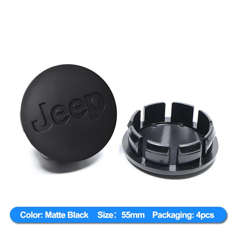 4Pcs 55mm 56mm Car Wheel Center Cover Sticker Hub Cap Decoration For Jeep Wrangler Grand Cherokee Avenger Compass Wagoneer XJ JL AKU1