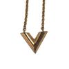 Louis Vuitton Essential V Necklace Steel Gold Women M61083 Used