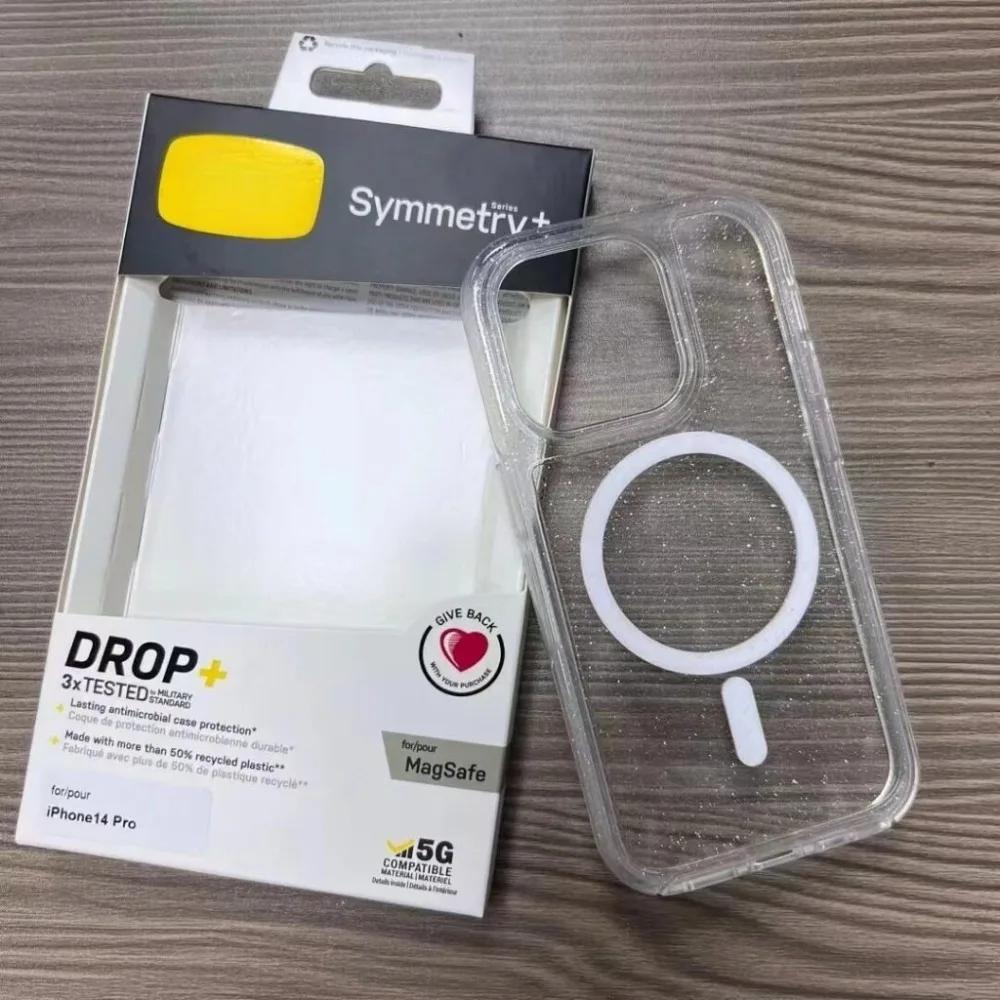 

Прозрачный чехол с блестками Symmetry+ для Magsafe для iPhone 17 Pro Max Air 16 15 14 13 12 Прозрачный Оригинальный Ott BOX Противоударный чехол iPhone 14