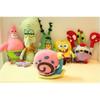 Cute Short Plush Cartoon Octopus Crab Starfish Snail Spongebob Series Toy Set