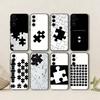 Kreatives Puzzle Handyhülle Schwarzes Silikon Weich Für Samsung Galaxy A73,A72,A71,A70,A53,A52,A51