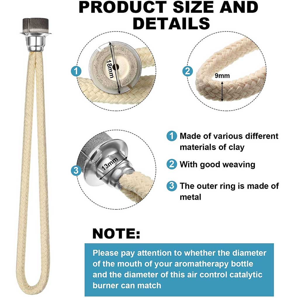Mèche de Lampe à Huile Parfumée 11cm Universelle Professionnelle Portable Remplaçable Mèche de Lampe Intérieur Salle de Bain Centre Commercial Mèches de Lumière