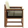 Outdoor Middle Sofa Solid Acacia Wood Natural