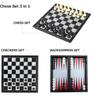 3-in-1 Magnetic Chess Set Board Game Tabletop Game Casual Intellectual Toy for Adults & Kids, with Storage Box, Holiday Birthday