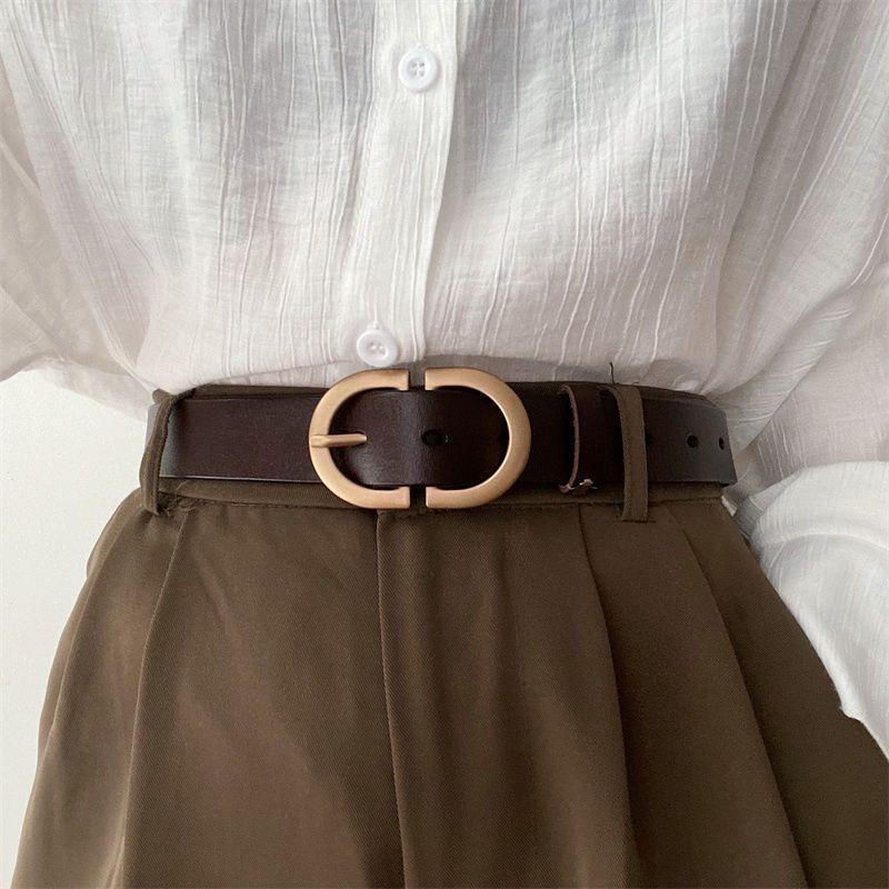 Fashionable 2024 New Design Womens Pu Belt For Stylish Denim Outfits Black Color