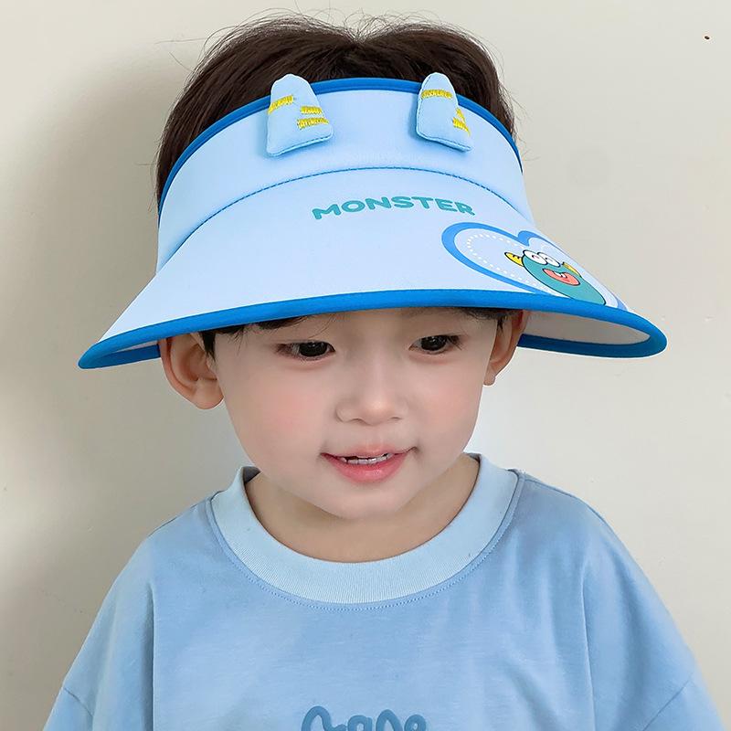 Kinder Sonnenschutzhut Sommer Mädchen UV Anti Luft Zylinder Cartoon Baby Junge Große Krempe Outdoor Sonnenhut