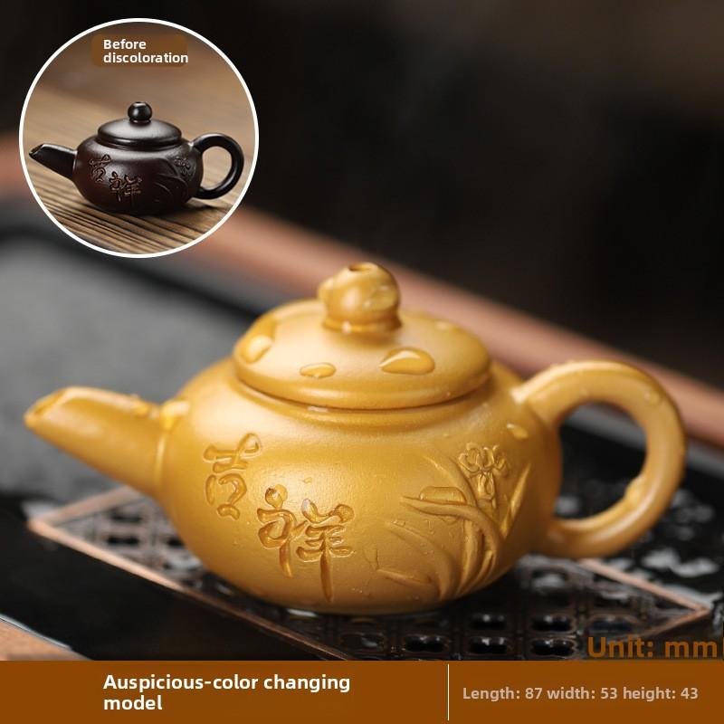 Color-changing Personalized Tea Pet Ornament Creative Small Tea Pet Ornament Mini Fingertip Teapot Decoration Resin Handicrafts