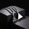 Vintage Eye of God Pendant Necklace for Men, Stainless Steel All-Seeing Eye Necklace, Retro Fashion Jewelry Accessories Gift