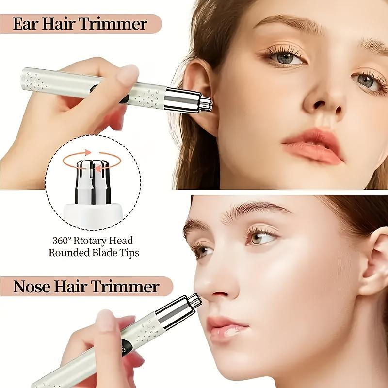 Professional Men's and Women’s, Painless Eyebrow, Nose & Hair Trimmer with Mini USB Rechargeable Lithium Battery – Smart Digital Power Display Cord