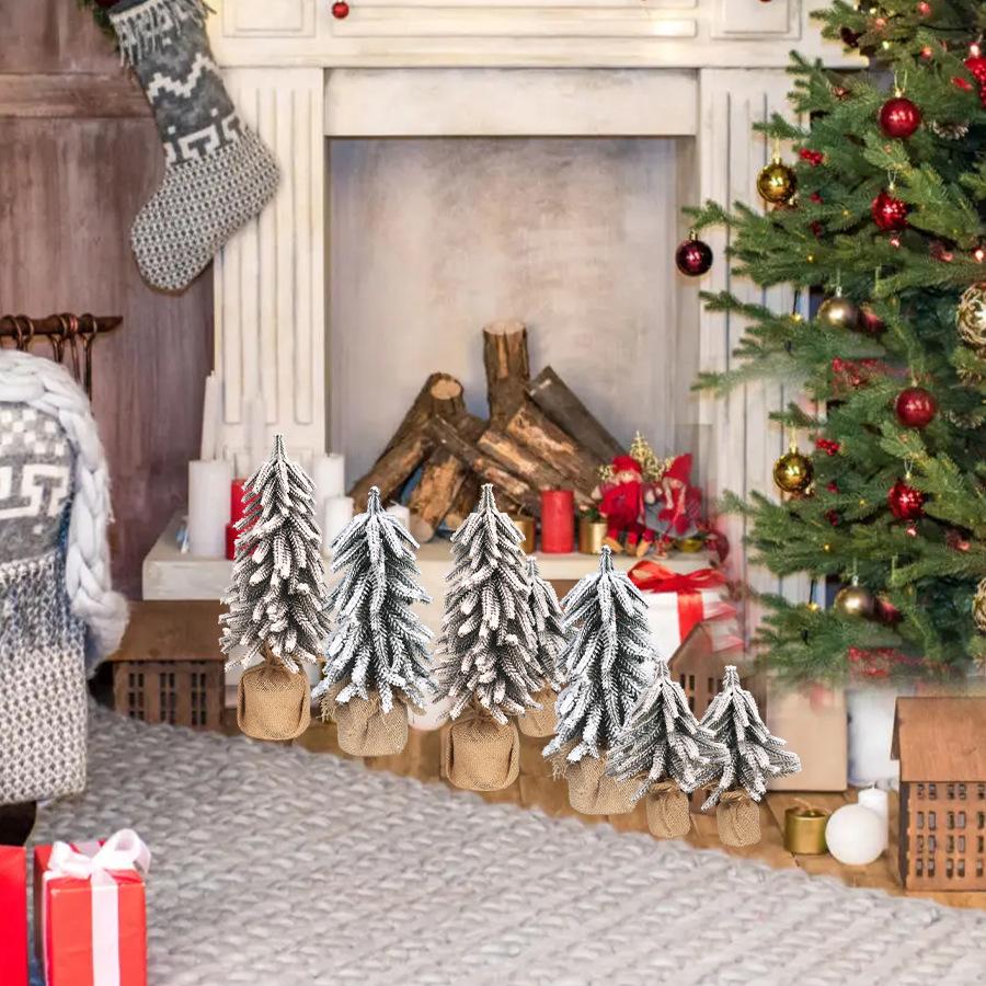Mini Desktop Christmas Tree - Creative Home Ornaments Simulation Cedar