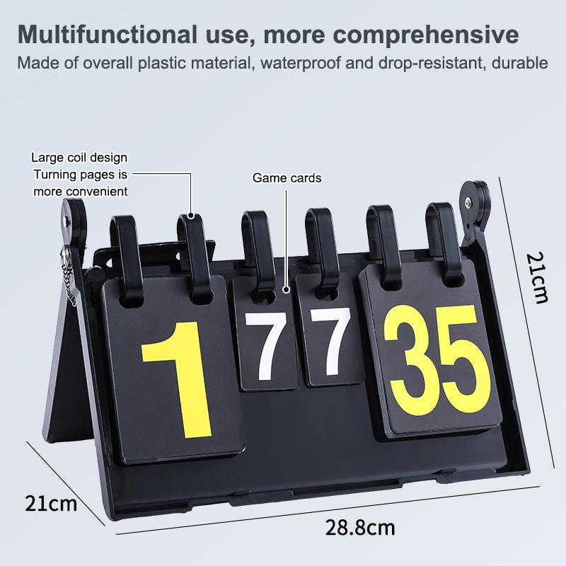 Table Scoreboard Flip Score Keeper Player Scorebook Scoreboard Flipper For Games Football Volleyball Competition Outdoor Sports