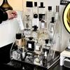 Clear Acrylic Multilayer Perfume Organizer | Compact Countertop Display for Dresser, No Power Required, 27 Inches Height, 3.2 Cubic Feet Capacity