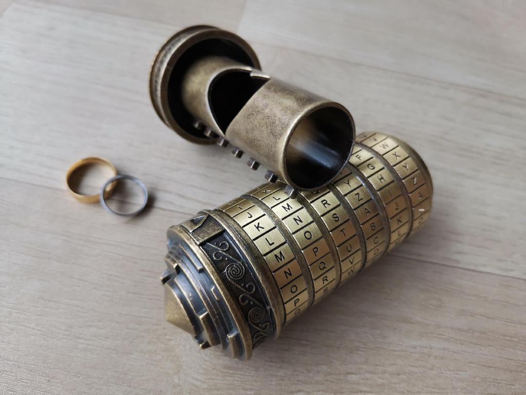 The Da Vinci Code Cryptex: Bronze Precision Lock - Perfect Valentine's or Birthday Gift