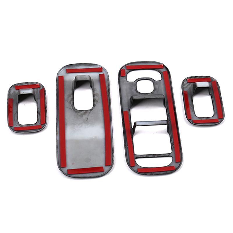 Carbon Fiber Refit For Mercedes Benz A CLA Class W177 V177 C118 W118 Car Glass Window Lift Switch Button Panel Frame Cover Trim