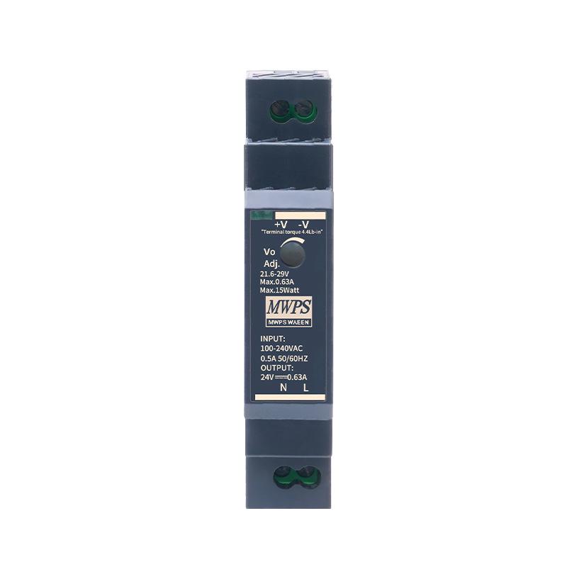 DIN Rail Power Supply HDR-15: 24V, 0.63A Input AC220V to DC5V/12V, 1.25A Module