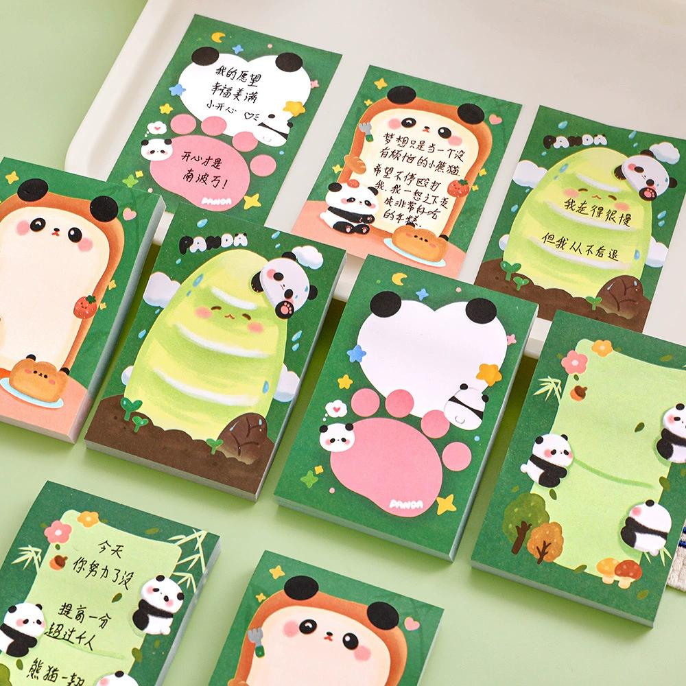 4 pièces/lot Mignon Panda Notes Adhésives pour Étudiants Kawaii Dessin Animé Panda Bloc-Notes Commentaires Papier Notes Adhésives Scolaire Livre Affiché
