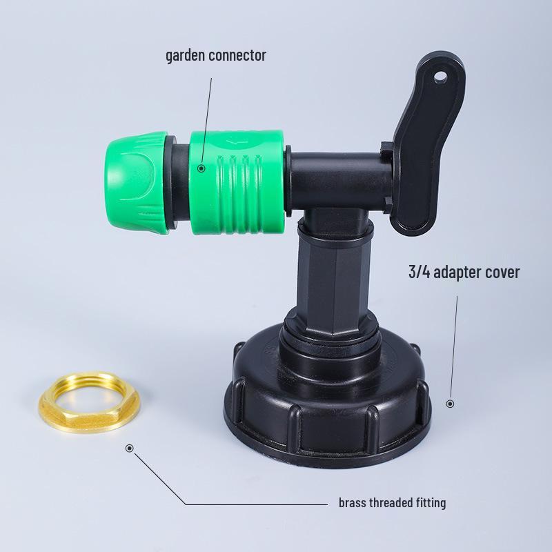 IBC Tote S60*6 Garden Faucet & Nozzle Connector for Rain Barrel