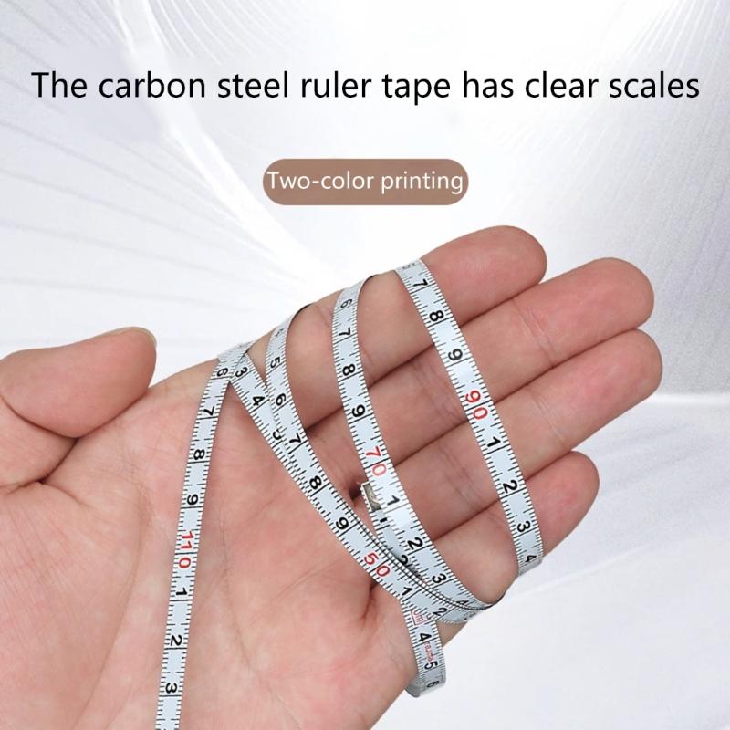 Compactly 3Meter Carbon Steel Measuring Tape with Carabiner Lightweight ABS Housing For Precise Measurement Tool