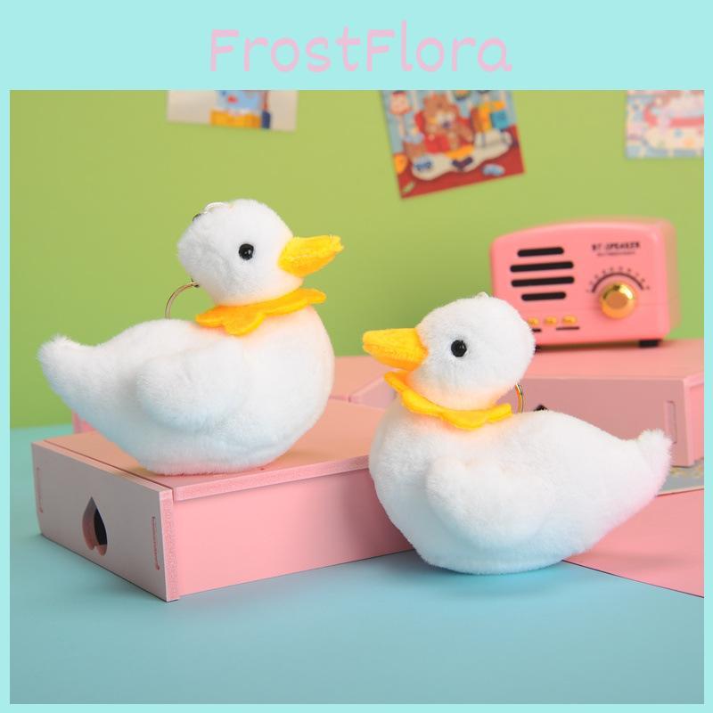 Adorable Plush Duck Keychain Cute Duck Stuffed Animal Short Plush Bag Accessory