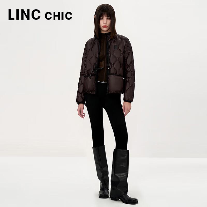 Jinyujie Women's 2024 Autumn Lightweight Duck Down Stand-Collar Jacket