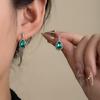 Temperament Niche Fairy Earrings Grandmother Green Water Drop Crystal Pendant Earrings Women'S High-End Banquet Jewelry