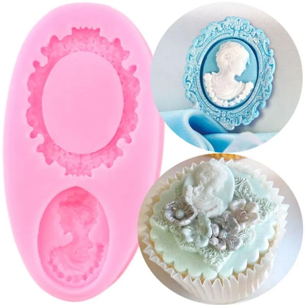 Cameo Picture Frame Silicone Mould Fondant Moulds DIY Sugarcraft Resin Epoxy Mould Chocolate Gumpaste Candy Resin Clay Moulds