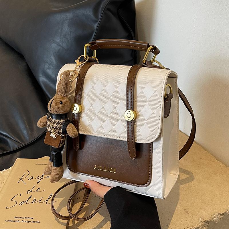 Niche Design 2025 Retro Korean Women’s Fashion Backpack & Handbag