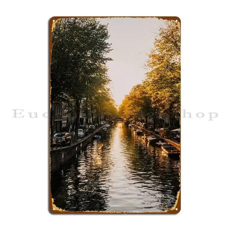 Amsterdam Metal Plaque Poster Garage Living Room Pub Wall Decor Iron Tin Sign Poster 20x30cm(7.8x11.8inch)