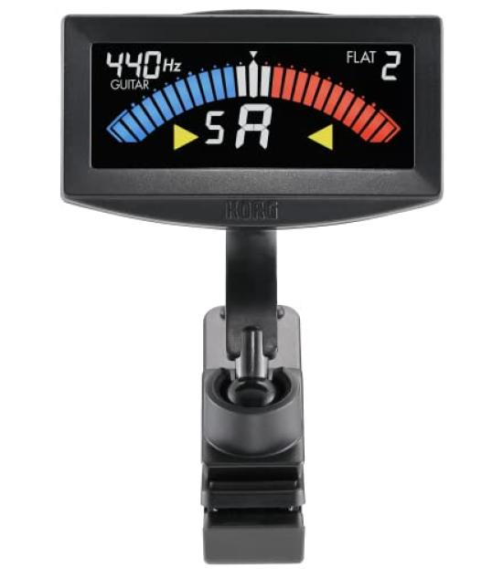 KORG GuitarBass Clip Tuner PitchCrow-G AW-4G BK Black ±0.1 Cent High Precision Color Display 24 Hours Continuous Operation Compact Black AW-4G-BK