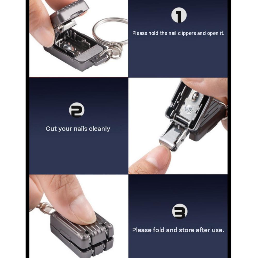 Nail Clippers Inside a Suitcase Miniature Keyring