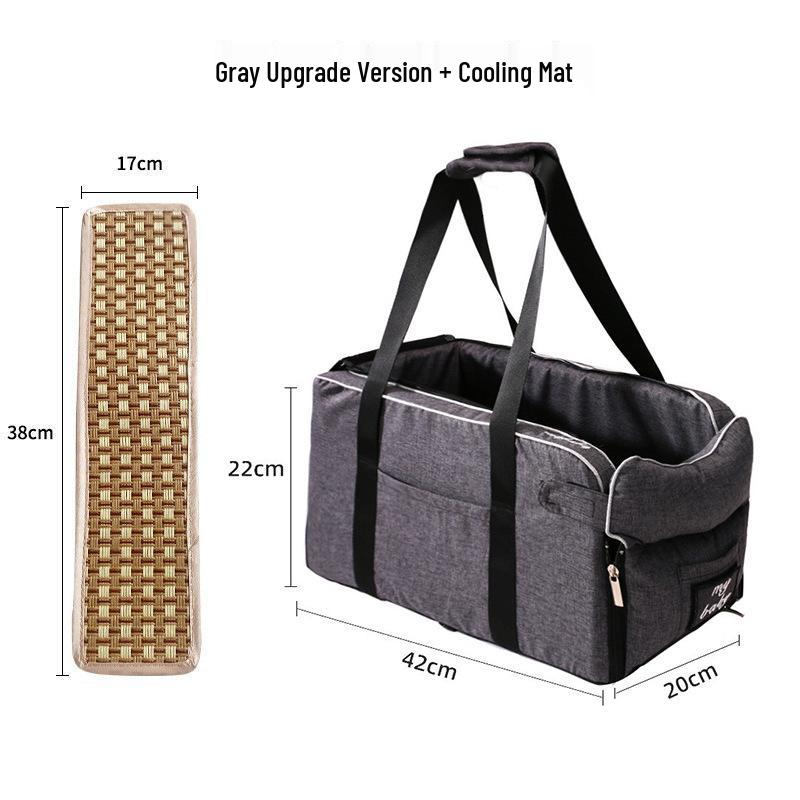 Portable Pet Car Seat & Carrier Bag for Cats - Handheld Center Console Carrier