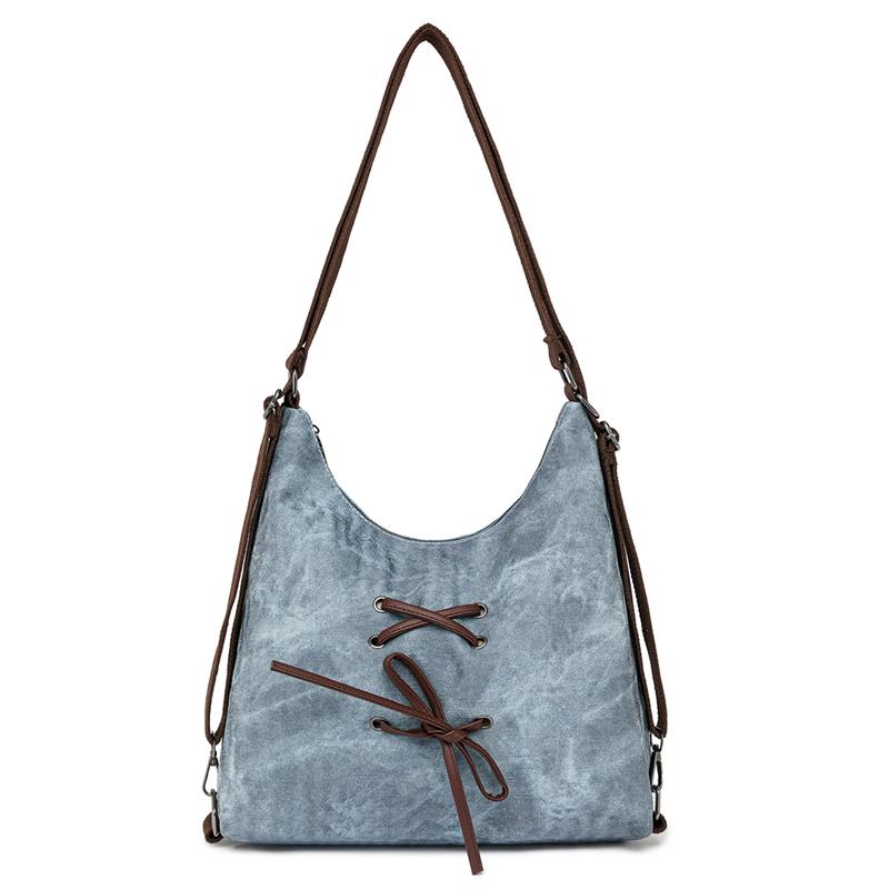 

Женский рюкзак, большая вместительная сумка-тоут, сумка через плечо, многофункциональный рюкзак синий