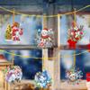 15pcs Xmas Snowman Theme 2D Flat DIY Hanging Diamond Art Kits Home Wall Decor