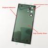 For Samsung Galaxy S22 Ultra 5G Matte Glass Battery Cover Rear Lid Back Door Housing + Original Camera Lens Glue Adhesive