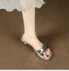 Fashion 2025 New Summer Style Fashionable Comfortable Stylish Elegant Sequin Casual Open Toe High Heel Sandals and Slippers Women