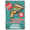 Vintage Metal Tin Sign Pizza Party Wall Decor Retro Kitchen Cafe Bar Home Plaque