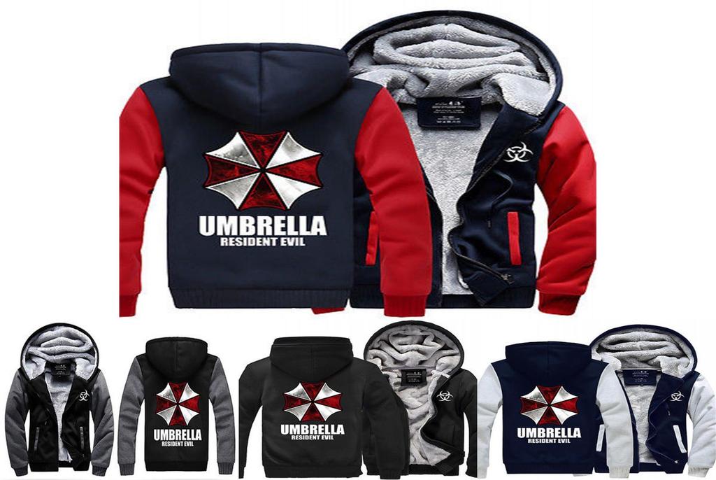 Evil Hot Resident Biohazard Umbrella Thicken Jacket Sweater Winter Coat Hoodies