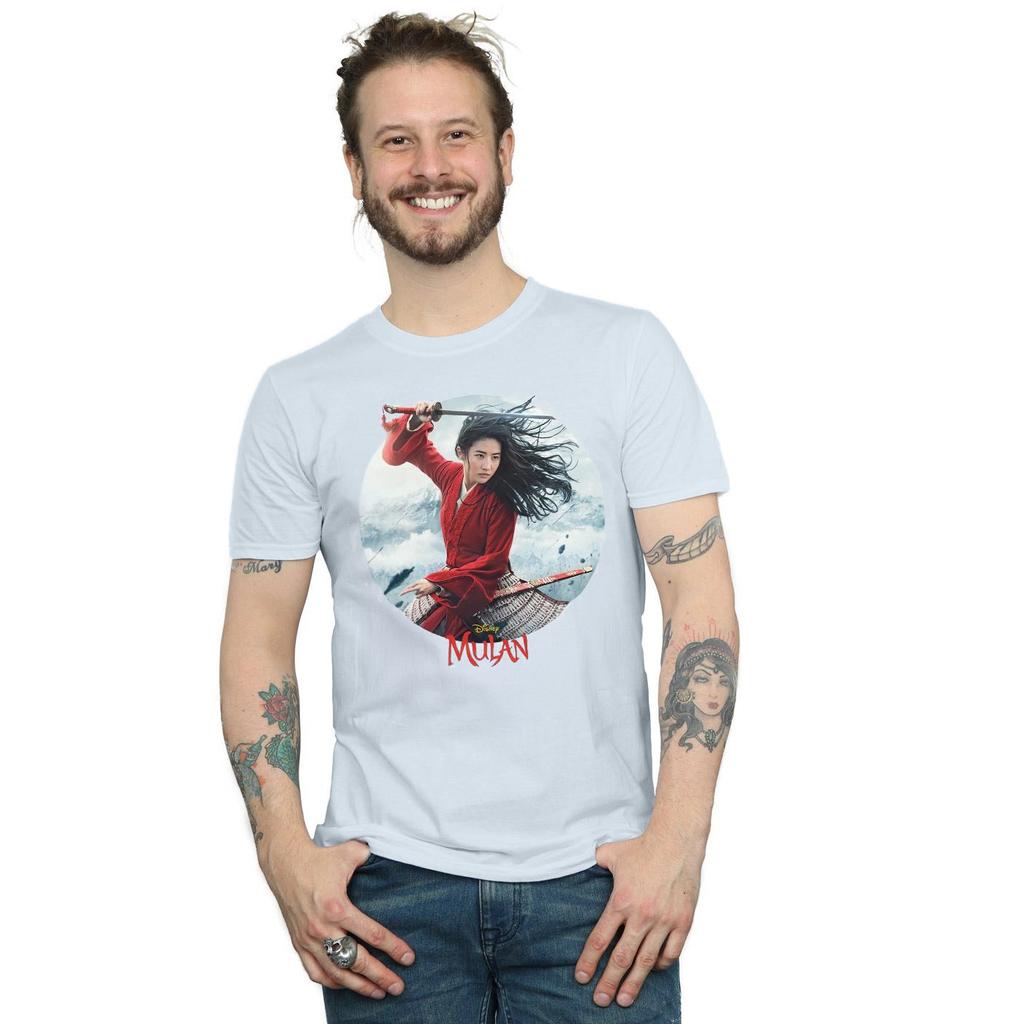 Disney Mens Mulan Movie Sword Poster T-Shirt