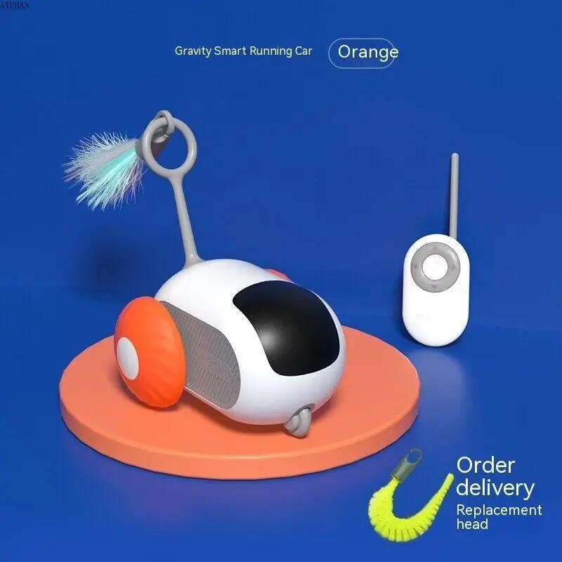 Remote Control Smart Cat Toy Automatic Rolling Pet Toys Cat Stick Teaser USB Rechargeable for Cats/Kitten Small Dogs Funny Toy Pet Supplies