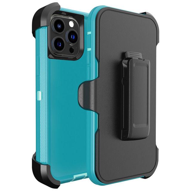 

3 В 1 Для iPhone 16E 16 14 13 12 11 15 Pro MAX MINI 14 15 16 Plus SE2 SE3 Ударостійкий Броньований Чохол + Затискач для Ременя Pc + tpu&iPhone 12 mini