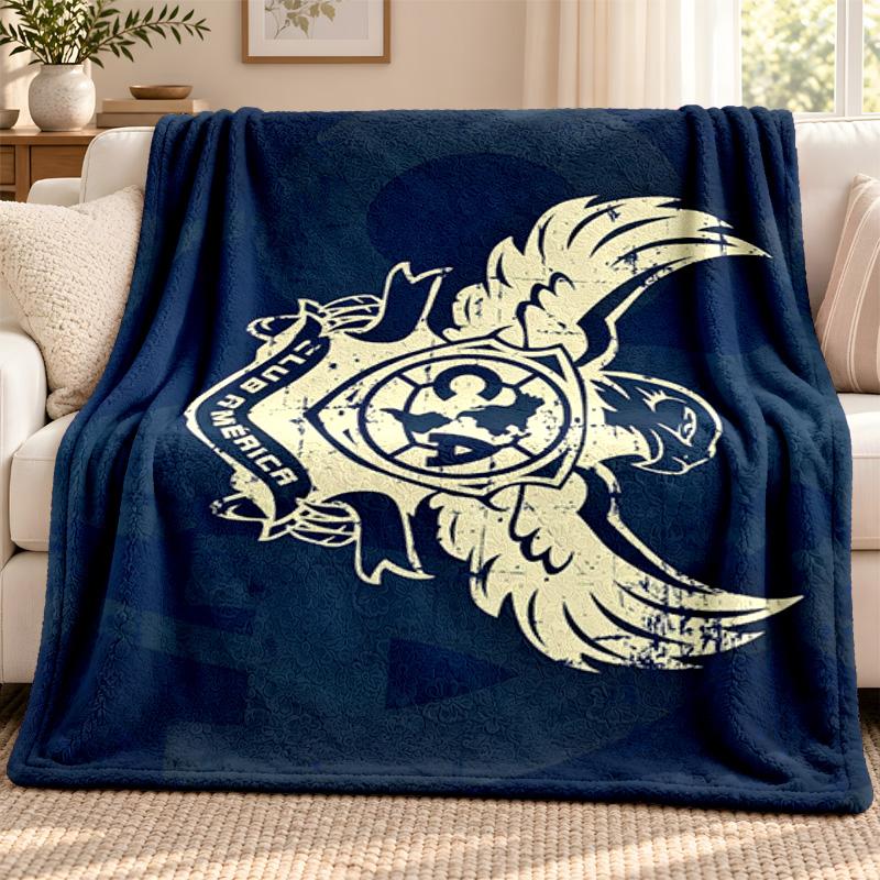 Club America Blanket Flannel Blanket Soft Cozy Plush Throw for Sofa Bed Lightweight Home Decoration Outdoor Camping