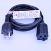 20A US Standard 5-20 To 6-15 Three-Prong Male/Female Extension Cord, 3-Core 0.824/1.31/2.08