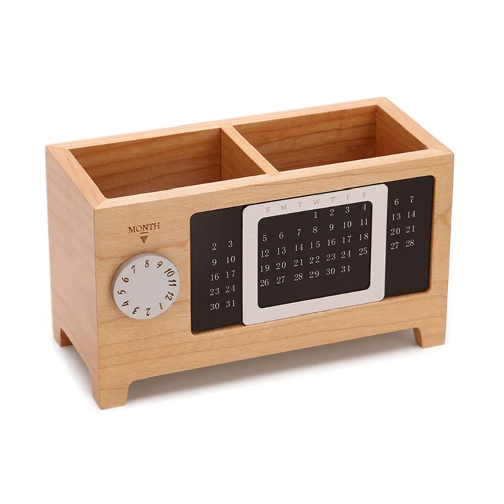 Pen Bracket Stationery Organizer Make Up Brush Holder Desktop Storage Box Calendar Pen Holder