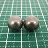 [Used] K14WG South Sea Black Pearl Earrings/j12-2