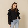 RA_ON Ruffle Detail Blouse (Bk)