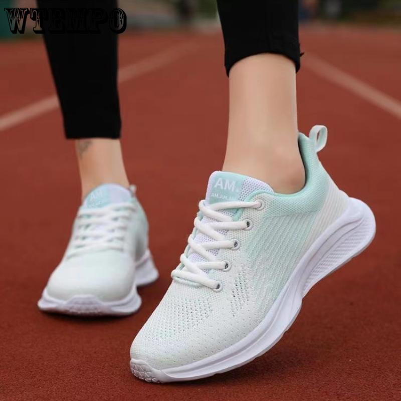 WTEMPO Damen Sommer Sneaker Atmungsaktiv Dünn Leicht Mesh Sportschuhe Rutschfest Freizeit Schuhe Stoßdämpfende Laufschuhe